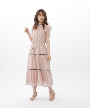 BE RADIANCE ドットシフォンワンピース