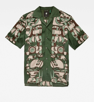 G-STAR RAW HAWAIIAN SERVICE REGULAR SHIRT/柄シャツ