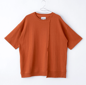 EMMA CLOTHES ヘビーウェイト10/-天竺 オーバーサイズ リンキング切替S/Sカットソー
