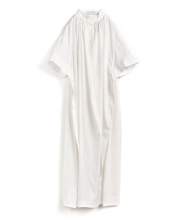 HARUNOBUMURATA DELPHINA – PONCHO SLEEVE COTTON MAXI VOLUME DRESS