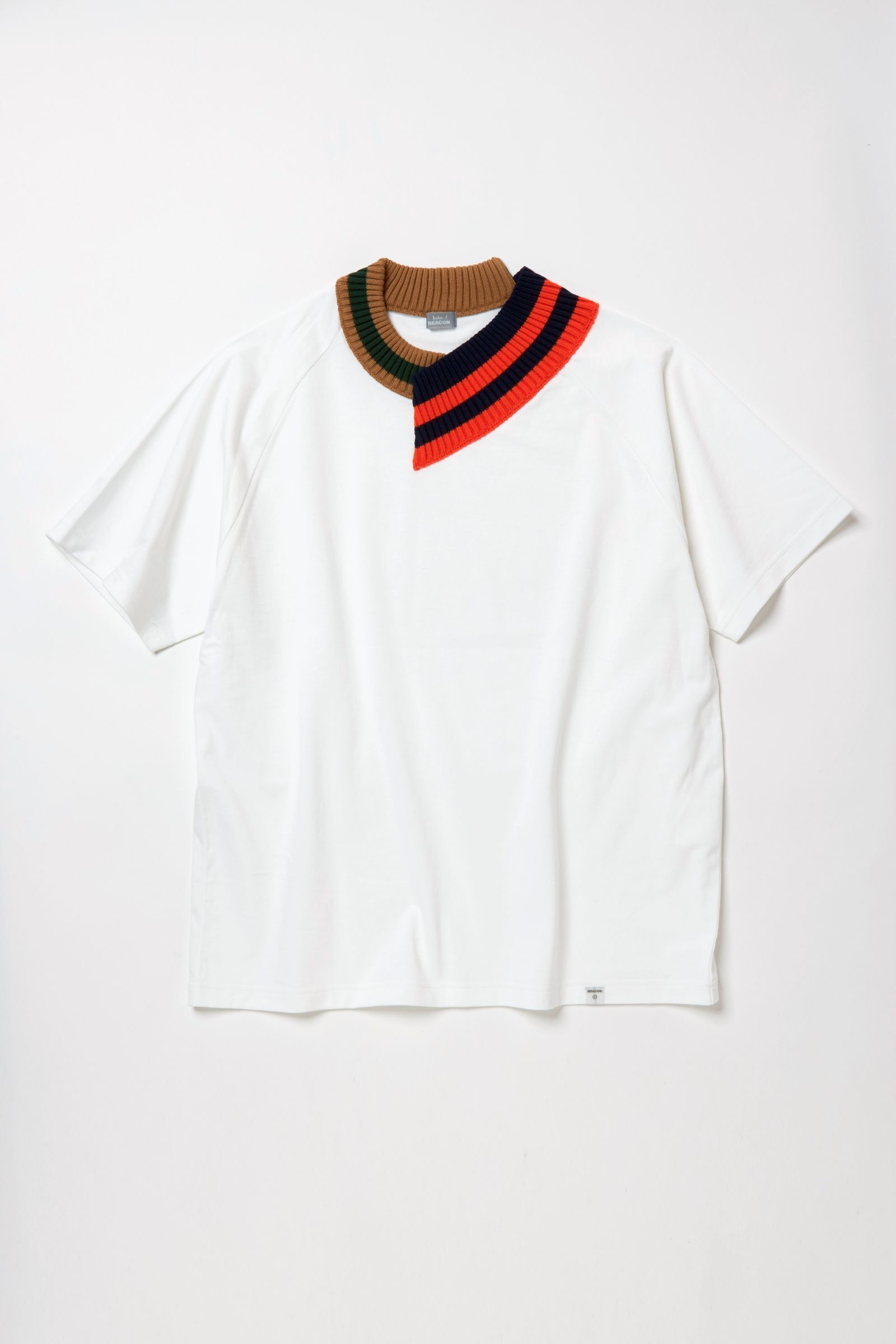 kolor/BEACON rib knit v-neck t-shirt