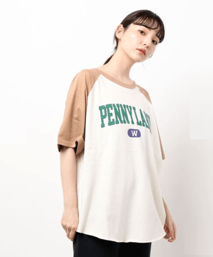 RODEO CROWNS WIDE BOWL カレッジラグランTシャツ