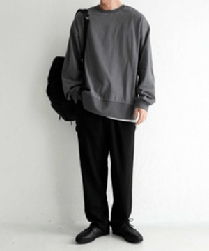 antiqua コットンロンT ロンT メンズ トップス 長袖 シンプル 綿・za-00076m