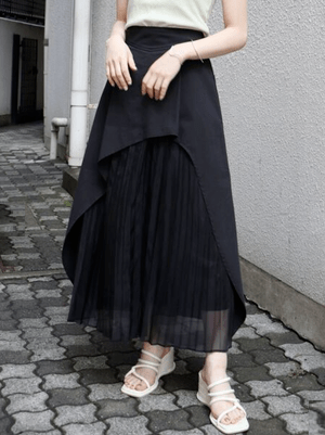MURUA アシンメトリープリーツスカート