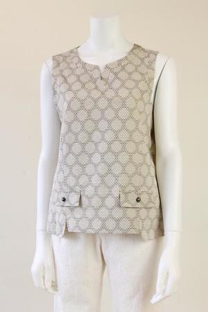 trois 【T41-3128】ジャガードドットブラウス