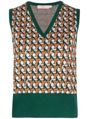 Tory Burch プリント ニットベスト