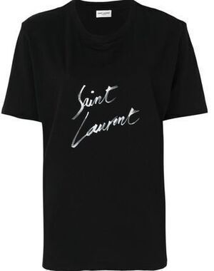 SAINT LAURENT レディース Saint Laurent サンローラン ロゴ Tシャツ (Saint Laurent/Tシャツ・カットソー) 480335YB2IS【BUYMA】