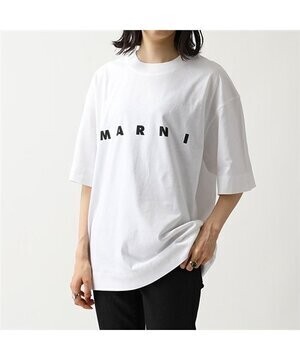 MARNI クルーネック オーバーサイズ 半袖 Tシャツ カットソー ロゴT