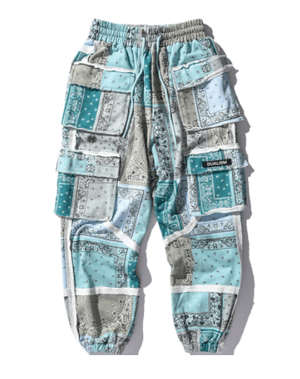 DUALISM PAISLEY CUTTING REBUILDING SWEAT PANTS