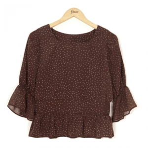 flower classic dot blouse