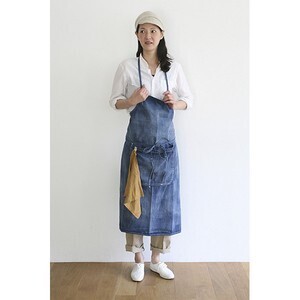 Simply デニムエプロン(ロング)/ヴィンテージ加工