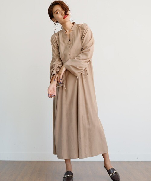 LADYMADE ドロストスリーブロングワンピース