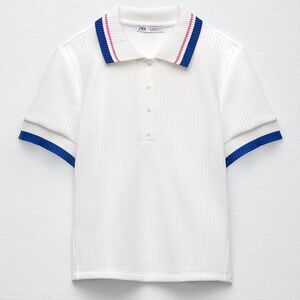 ZARA コントラスト ポロＴシャツ