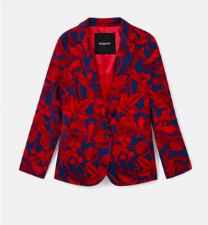 Desigual 花柄ダブルブレストジャケット