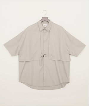 EMMA CLOTHES ヨークトレンチレイヤードワイドシャツ 1/2 sleev