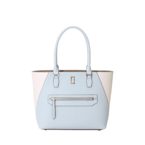 RubinRosa TEA ROSE トートバッグ　サックスブルー×ホワイト