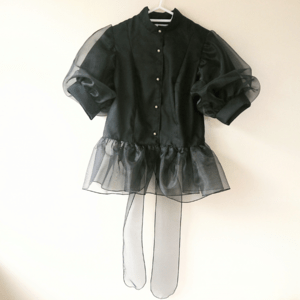 Juno 黒蝶尾ショートシャツ