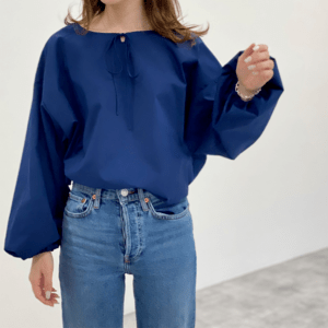 Dolce. 袖ボリュームブラウス【navy】