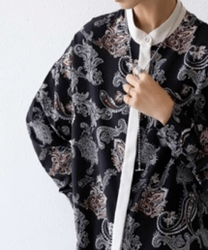 antiqua ペイズリーシャツ シャツ レディース 長袖 秋冬・pk-00638