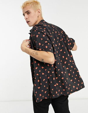 ALLSAINTS romanza heart print shirt