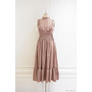 Her lip to Paisley Cotton Lace Long Dress
