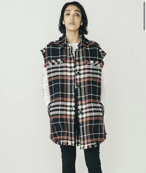 DOUBLE STANDARD CLOTHING ツイードジレ
