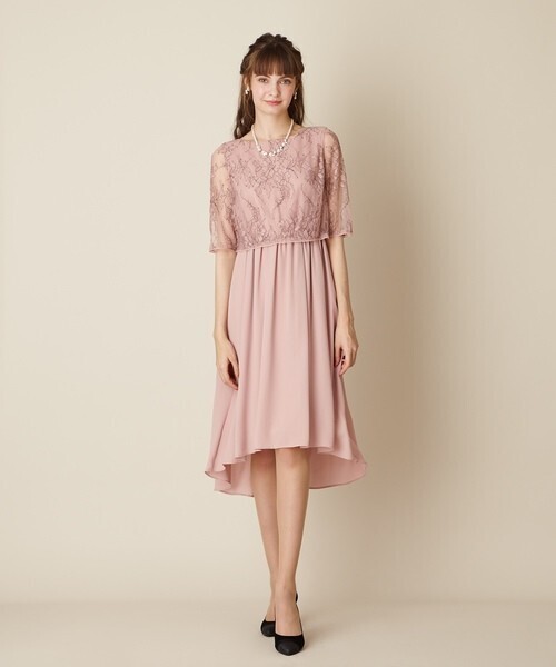 Aimer レーストップス×テールスカートパーティードレス