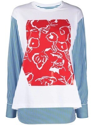 Plan C パネル ロングTシャツ