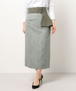 LADYMADE Paisley Jacquard ベルトセットタイトスカート
