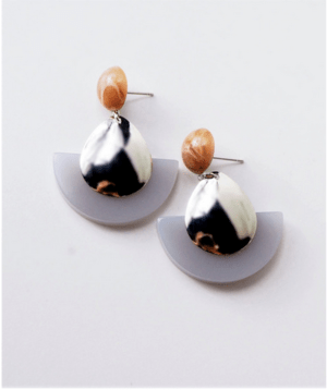 VATSURICA 【m-113P GY】mia trim 半円アクリルピアス