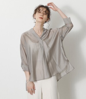 crie conforto 7分袖シアースキッパーシャツ
