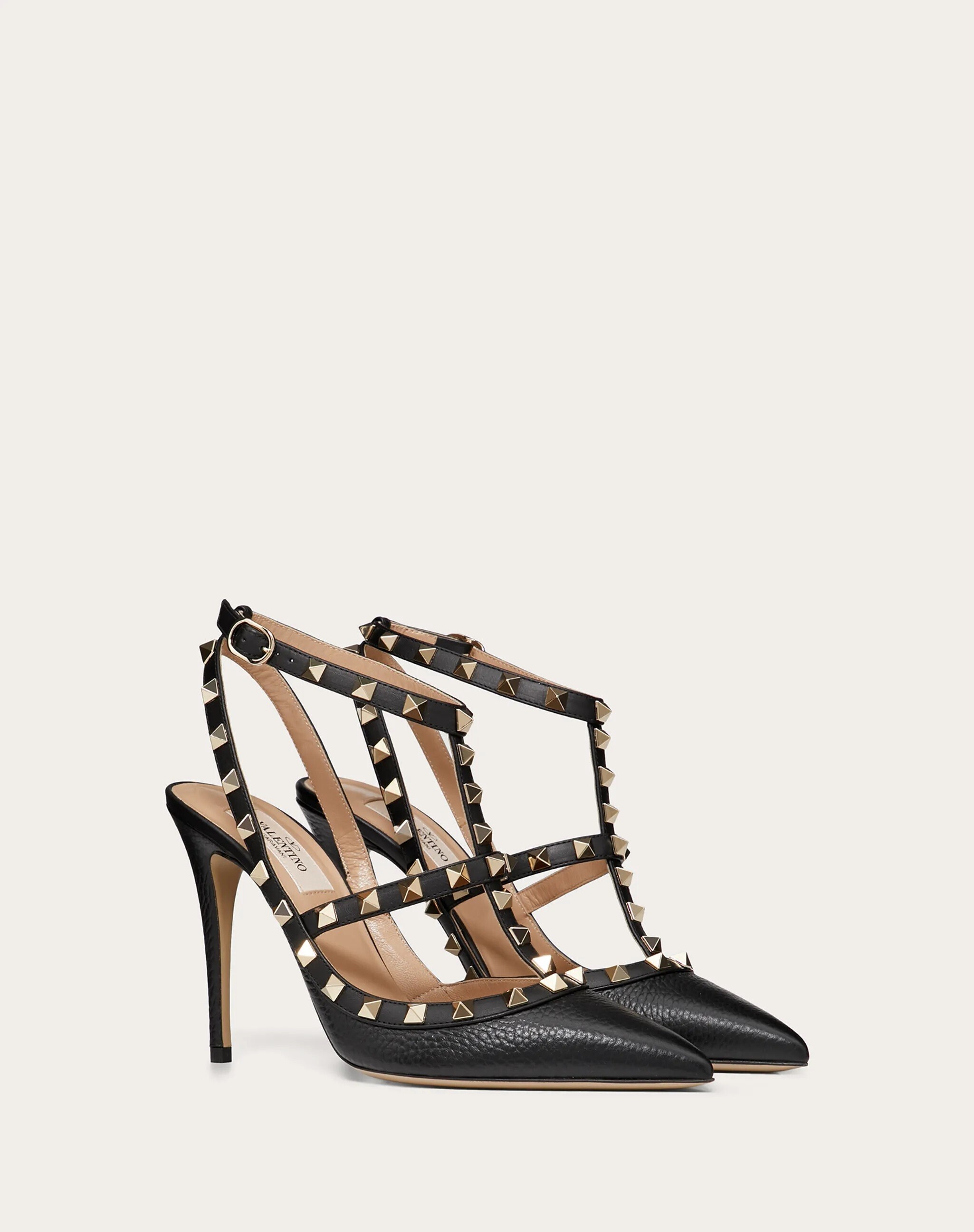 VALENTINO ロックスタッズアンクルストラップ パンプス 100MM