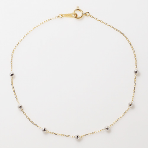 Sweets Jewelry Market 【SJ04393】K10YG(イエローゴールド)　WG(ホワイトゴールド)　ミラーボール　ブレスレット