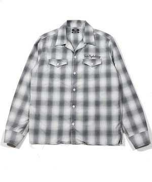 TMT OMBRE CHECK OPEN COLLAR SHIRTS