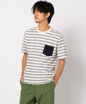 GLOSTER プレーティングボーダーTシャツ