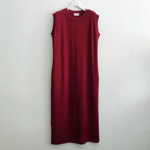 EACH TAPE STITCH LONG KNIT OP