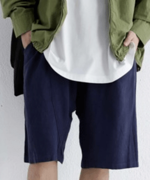 antiqua レーヨン×麻の極上風合いがお洒落を格上げ。サルエルハーフパンツ・zy-00011