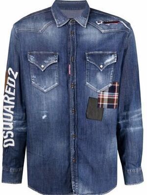 Dsquared2 ディースクエアード ダメージ デニムシャツ