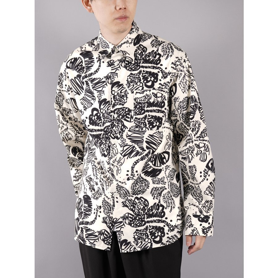 MARNI SHIRT WRITTEN FLOWER PRINT