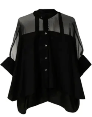 sacai シアーパネル ブラウス