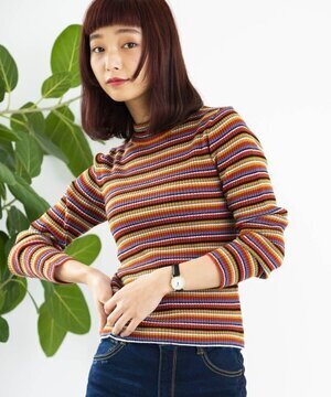 WEGO リブハイネックニット