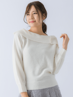 Rewde オフショル風モチモチニット(0R14-11155)