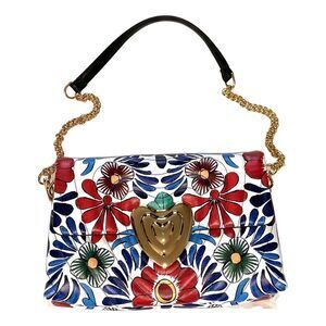 ESCADA HEART BAG LEATHER HANDBAG - MULTICOLOUR
