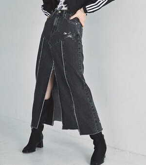Juemi San José (Bi-color Long Slit Skirt)