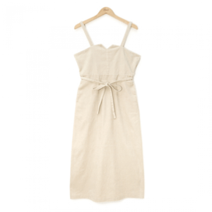 flower slender corduroy onepiece