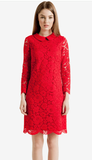 Ted Baker London Scalloped hem lace dress