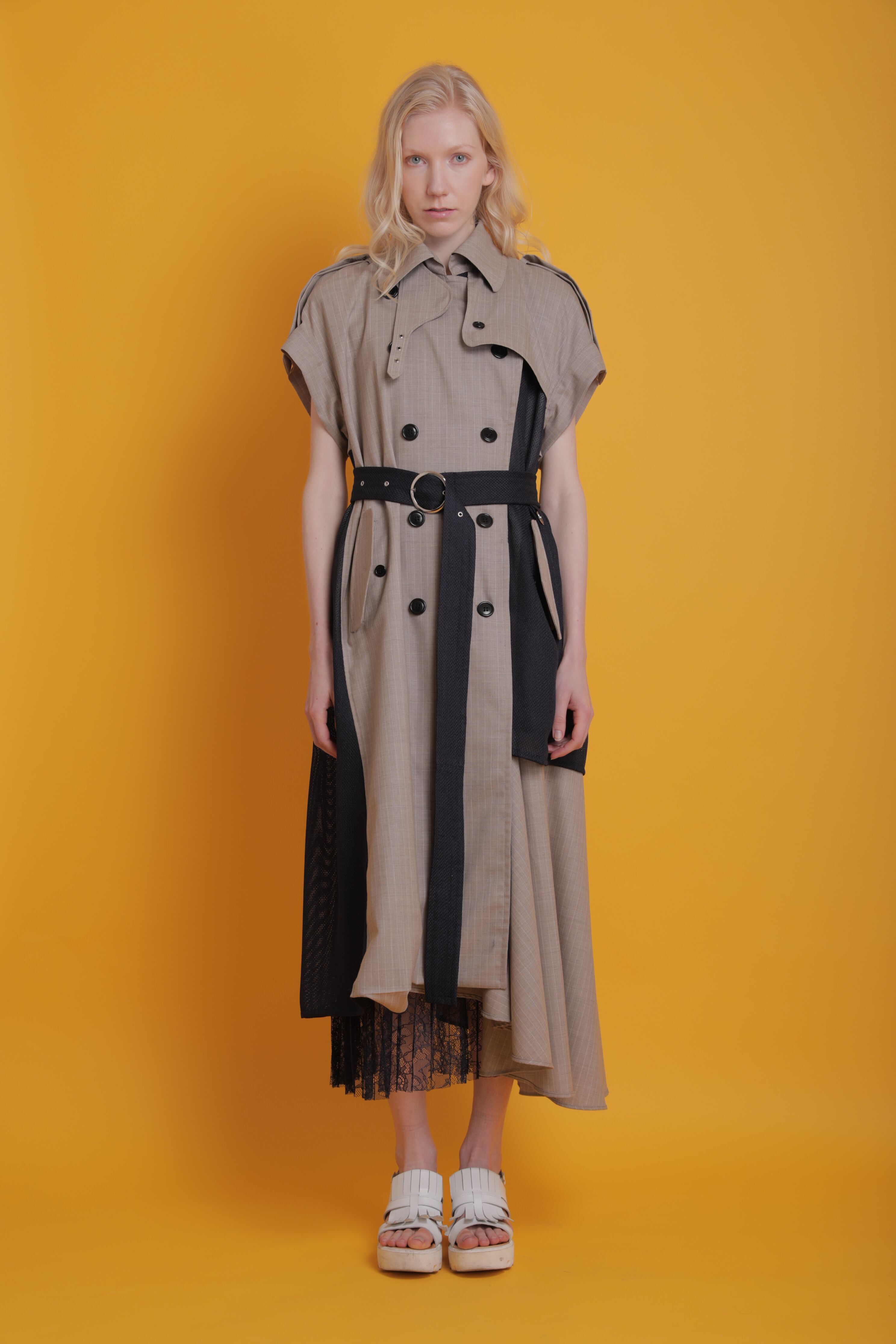 HUNDRED COLOR Asymmetry Coat