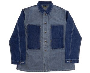 Nigel Cabourn UTILITY JACKET MIX - COTTON LINEN DENIM
