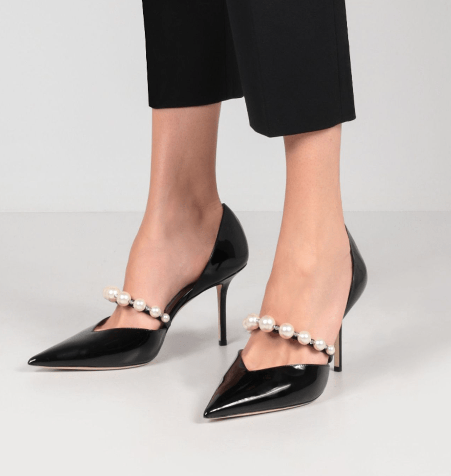 JIMMY CHOO AURELIE 85 パール付き パンプス