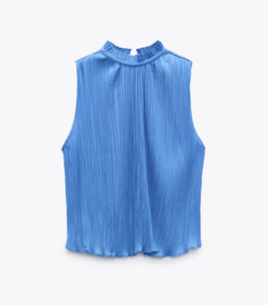 ZARA サテン プリーツトップス